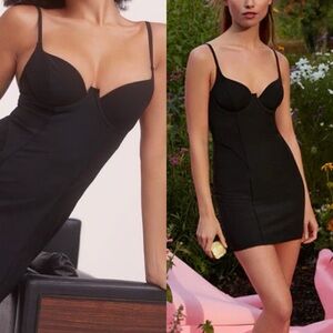 For Love And Lemons Perfect Little Black Bustier Corset Mini Dress Size Large